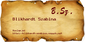 Blikhardt Szabina névjegykártya