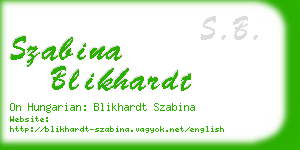 szabina blikhardt business card